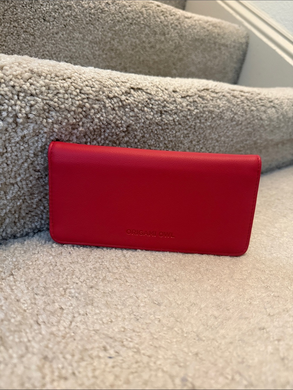 Origami Owl Red Leather Continental Wallet